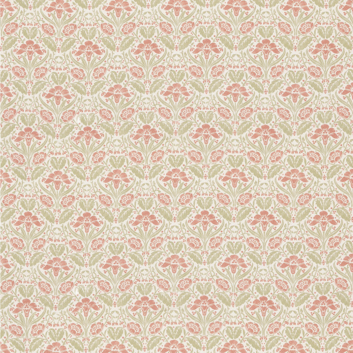 GP & J Baker Iris Meadow Cotton Pink/Green Fabric Sample BP10968.1.0