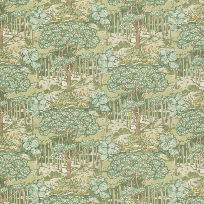 GP & J Baker Ruskin Cotton Green Fabric Sample BP10971.1.0