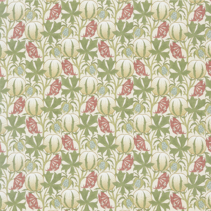 GP & J Baker Pumpkins Cotton Coral/Green Fabric Sample BP10973.1.0