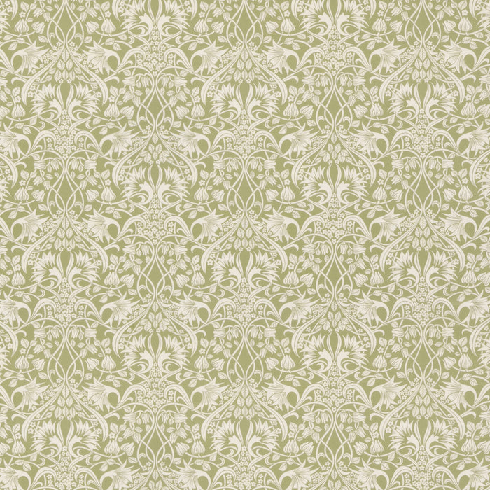 GP & J Baker Fritillerie Cotton Green Fabric Sample BP10974.2.0