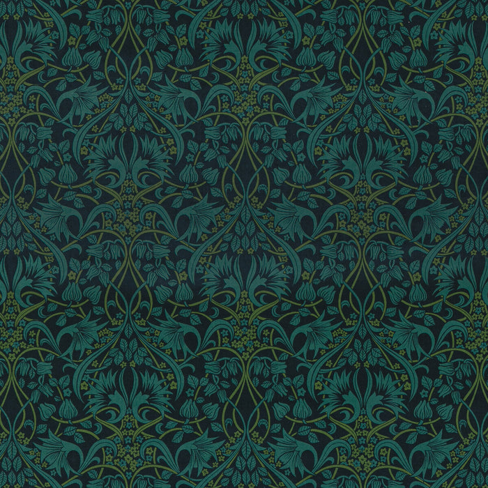 GP & J Baker Fritillerie Velvet Indigo/Teal Fabric Sample BP10975.1.0