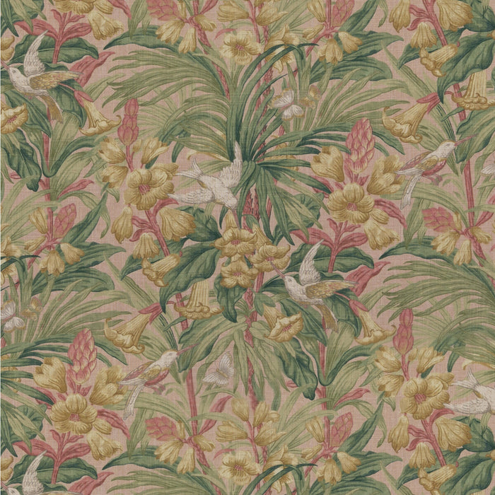 GP & J Baker Trumpet Flowers Blush Fabric Sample BP10982.2.0