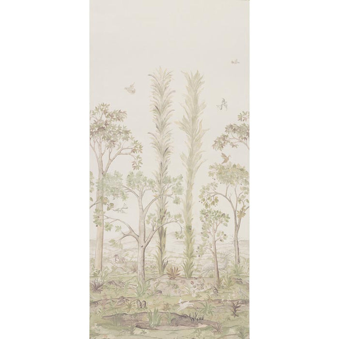 GP & J Baker Tall Trees Printed Panel Soft Green Fabric BP11057.1.0