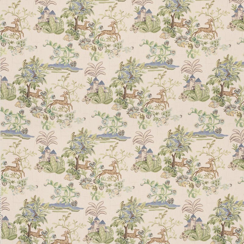 GP & J Baker Knight'S Tale Sage/Blue Fabric BP11058.3.0