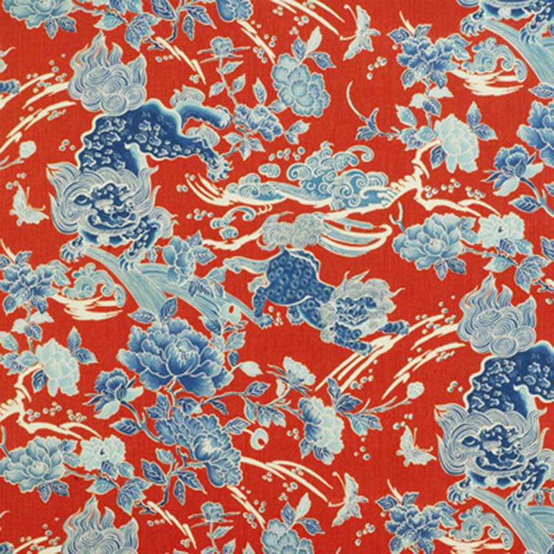 Brunschwig & Fils Shishi Poppy Fabric Sample BR-79086.143.0