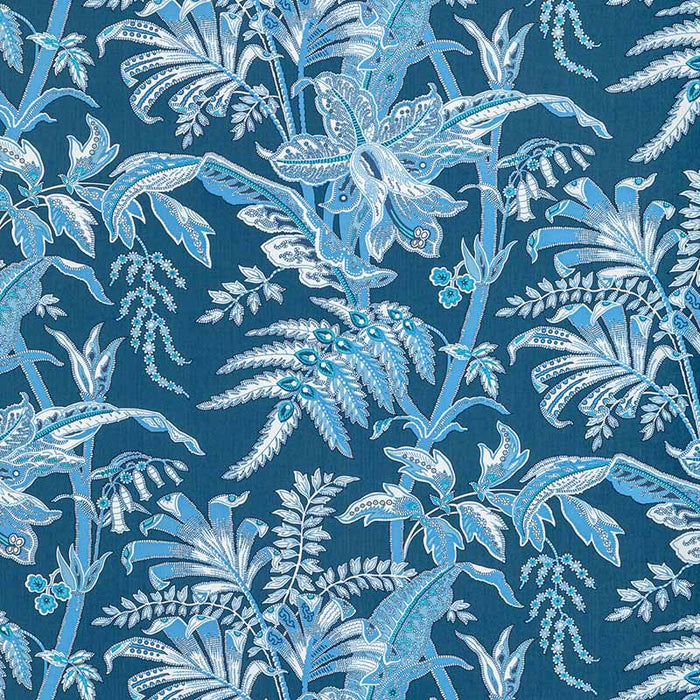 Brunschwig & Fils Seychelles Cotton Print Navy Fabric Sample BR-79121.550.0