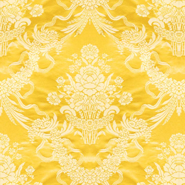 Brunschwig & Fils Charlieu Lampas Jaune/Ivoire Fabric Sample BR-81036.D.0