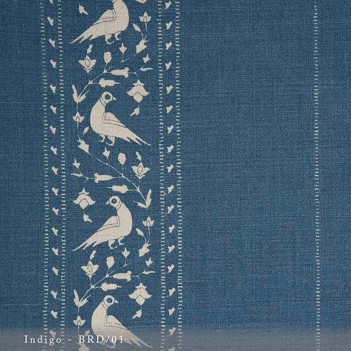 Lisa Fine Baroda II Indigo Fabric Sample BRD-01