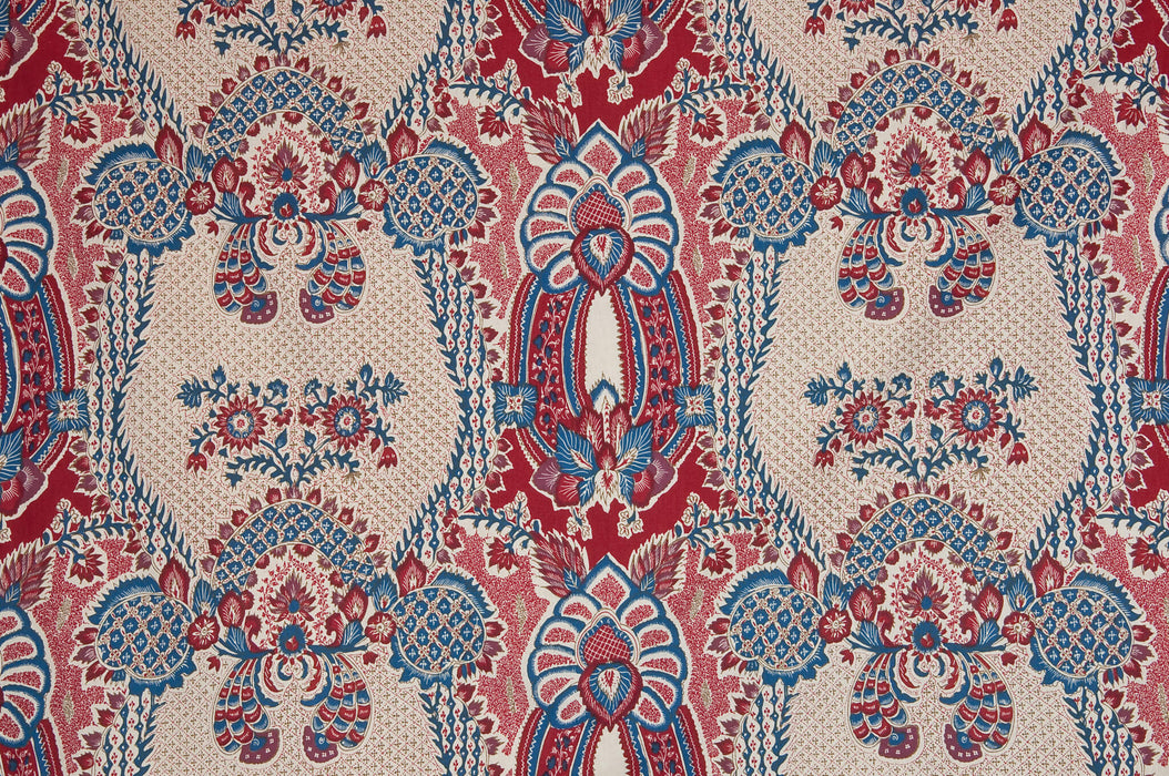 Braquenie La Valette Rouge Bleu Fabric B738A001