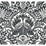 York Egret Damask Black & White Wallpaper BW3931