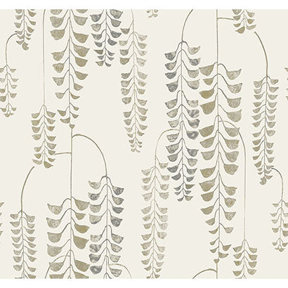 York Deco Wisteria Cream & Gold Wallpaper BW3941