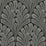 York Shell Damask Black Wallpaper BW3951