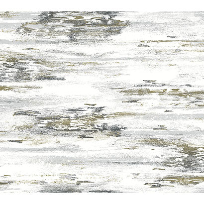 York Birch Bark Texture Black & Gold Wallpaper BW3961