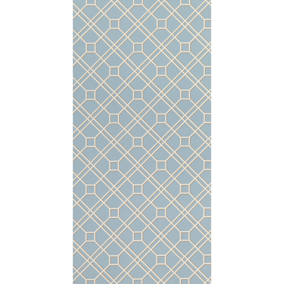 GP & J Baker Langdale Trellis Soft Blue Wallpaper Sample BW45071.9.0