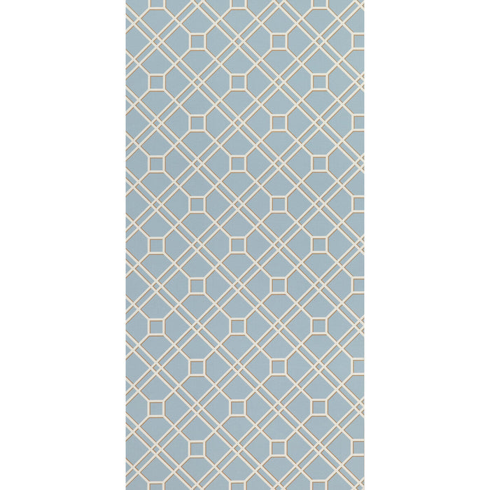 GP & J Baker Langdale Trellis Soft Blue Wallpaper Sample BW45071.9.0