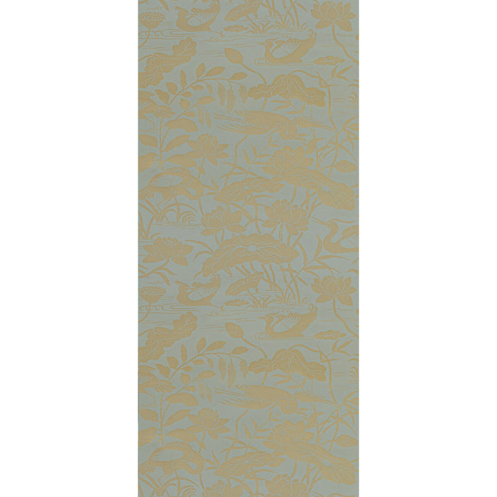 GP & J Baker Heron & Lotus Flower Eucalyptus Wallpaper Sample BW45089.5.0