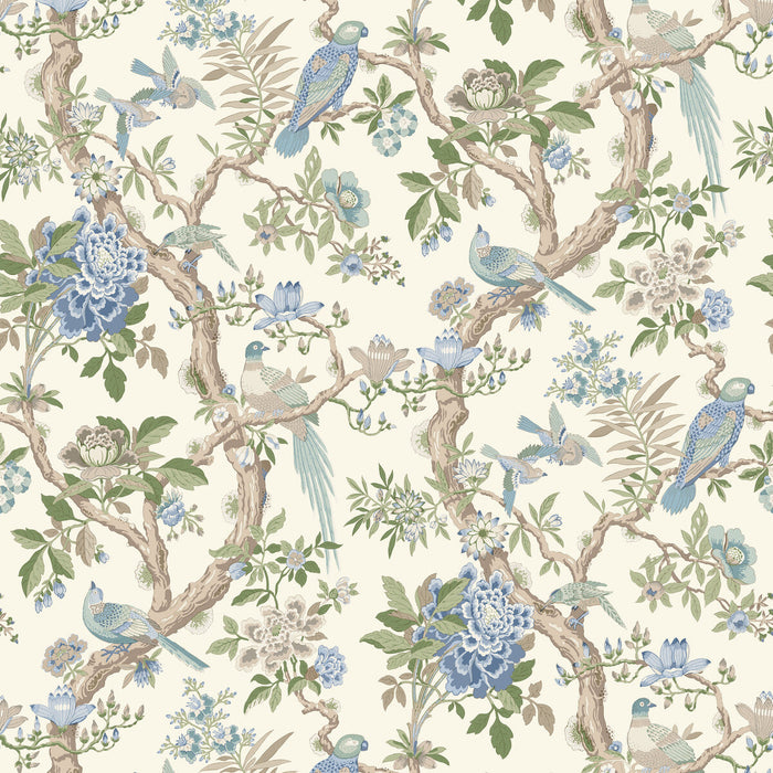 GP & J Baker Eltham Blue Wallpaper Sample BW45094.1.0