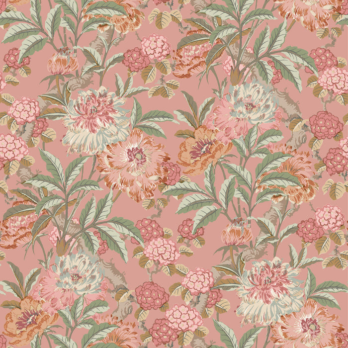 GP & J Baker Summer Peony Red Wallpaper Sample BW45095.2.0