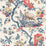 GP & J Baker Broughton Rose Indigo/Red Wallpaper Sample BW45096.5.0