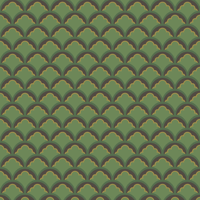 GP & J Baker Mount Temple Small Emerald Wallpaper Sample BW45099.3.0