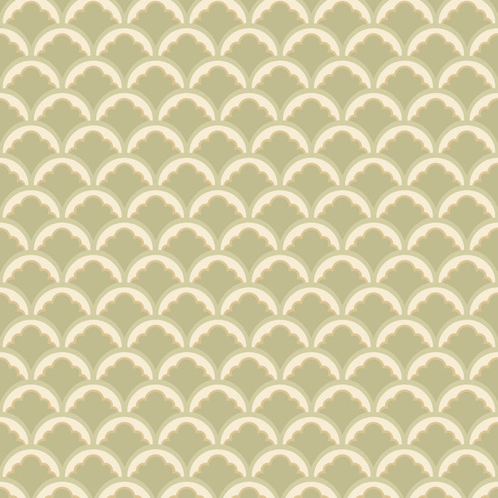 GP & J Baker Mount Temple Small Sage Wallpaper Sample BW45099.5.0