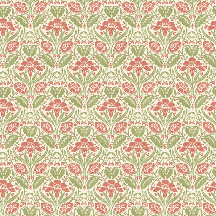 GP & J Baker Iris Meadow Pink/Green Wallpaper Sample BW45101.1.0