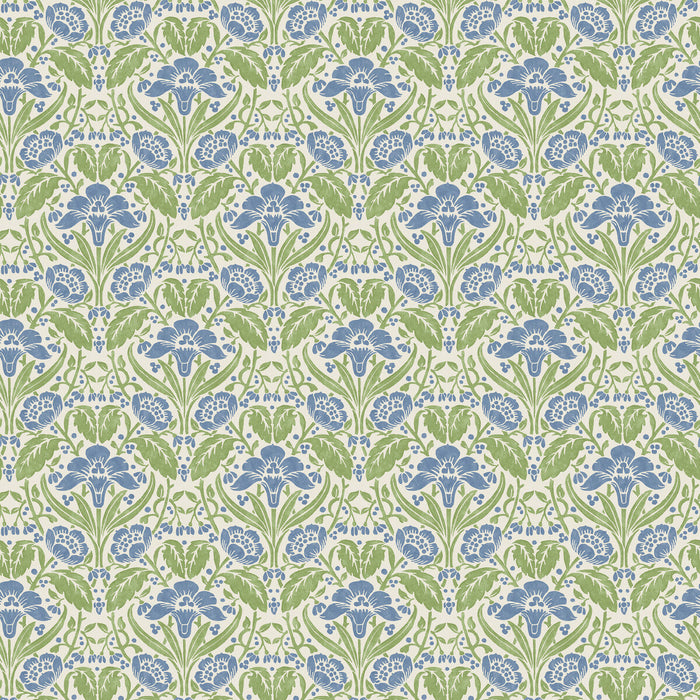 GP & J Baker Iris Meadow Blue/Green Wallpaper Sample BW45101.2.0