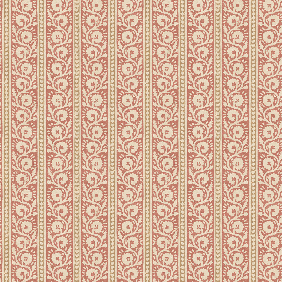 GP & J Baker Bibury Red/Sand Wallpaper Sample BW45113.3.0