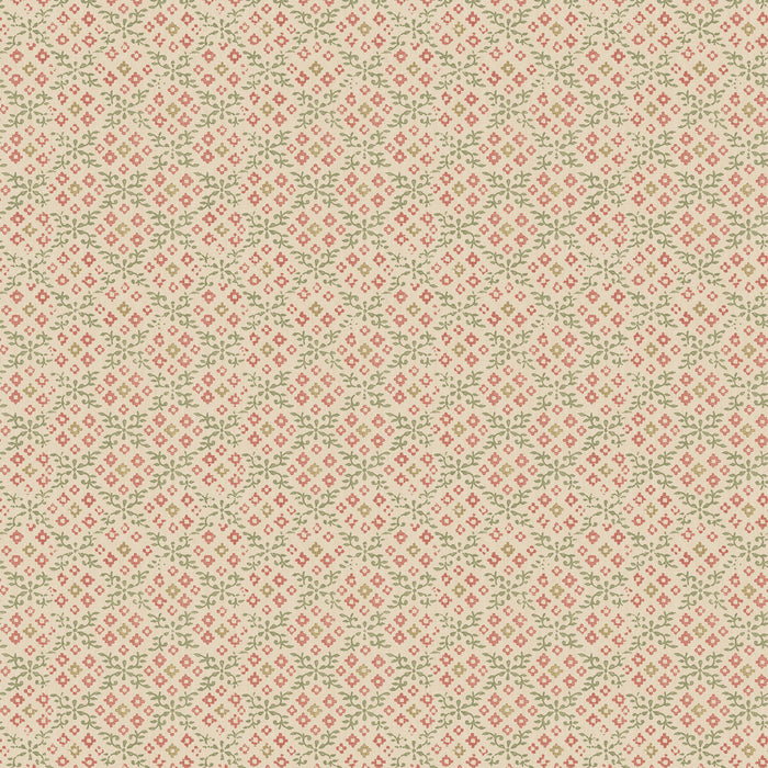 GP & J Baker Grantly Red/Green Wallpaper Sample BW45115.3.0