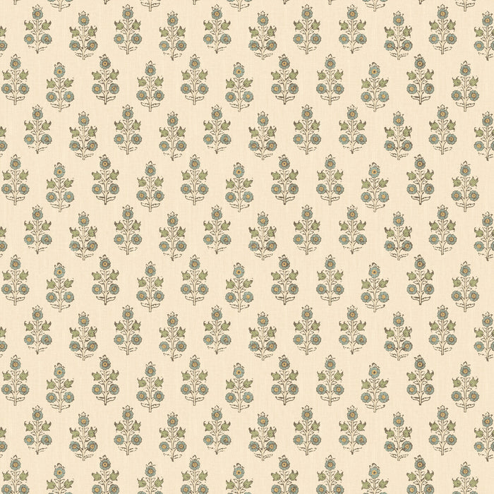 GP & J Baker Poppy Sprig Aqua Wallpaper Sample BW45117.2.0