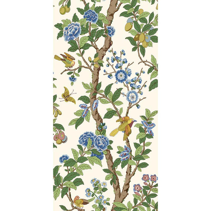 GP & J Baker Eldon Green/Blue Wallpaper Sample BW45129.1.0