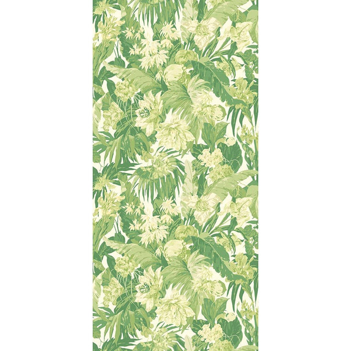 GP & J Baker Tropical Floral Green Wallpaper Sample BW45132.1.0