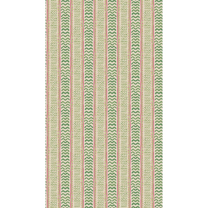 GP & J Baker Wriggle Room Green/Pink Wallpaper BW45140.3.0