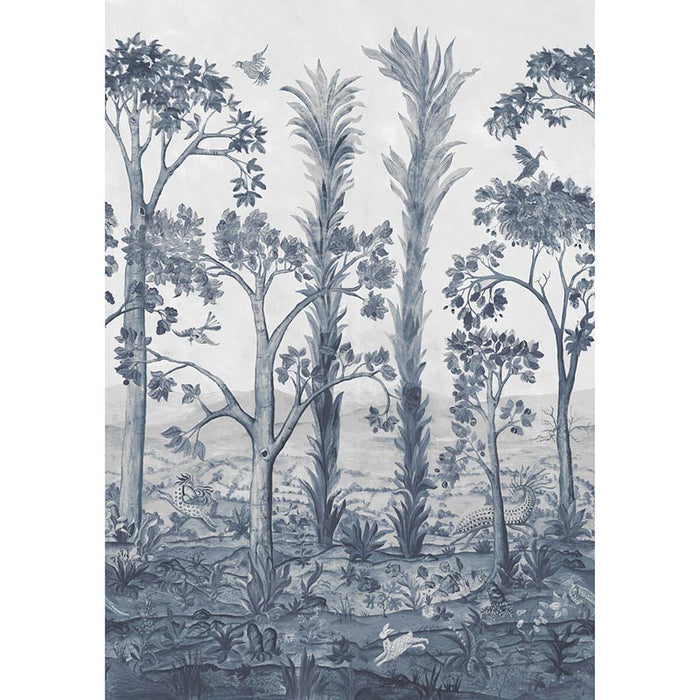 GP & J Baker Tall Trees Delft Blue Wallpaper BW45141.2.0