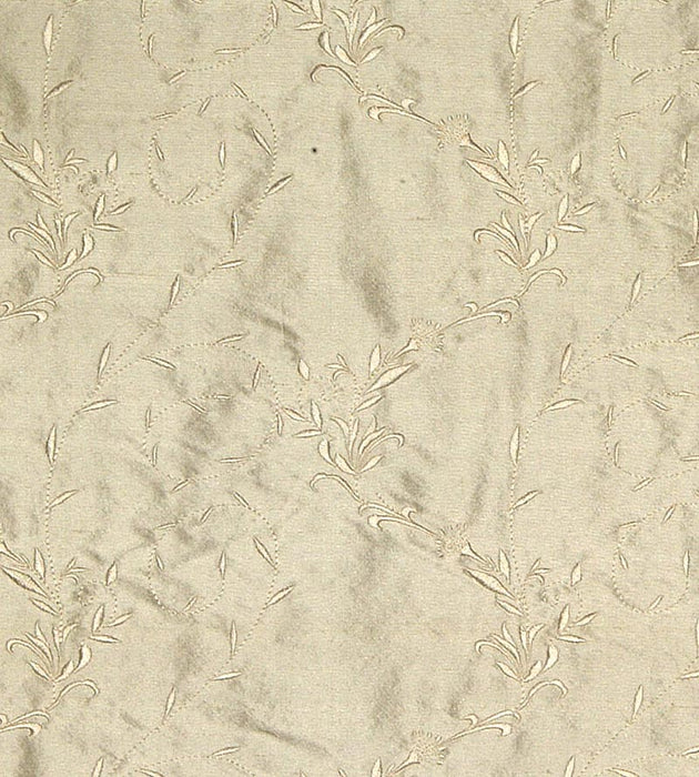 Old World Weavers Honeysuckle Embroidery Ivory Fabric Sample BY 20100702