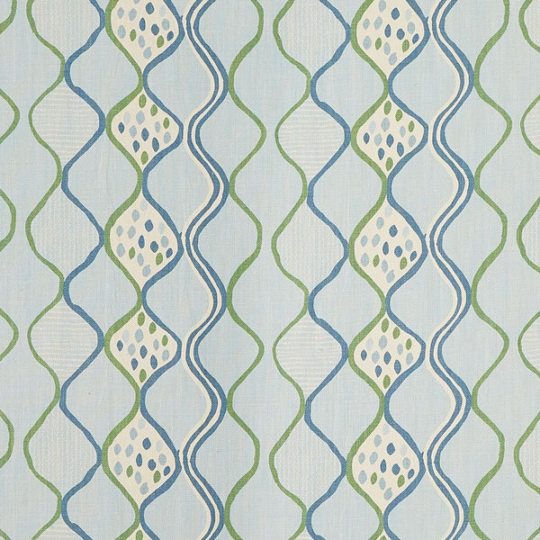 Peter Dunham Baltic Wave  Blue/Green Fabric Sample 111BTW02