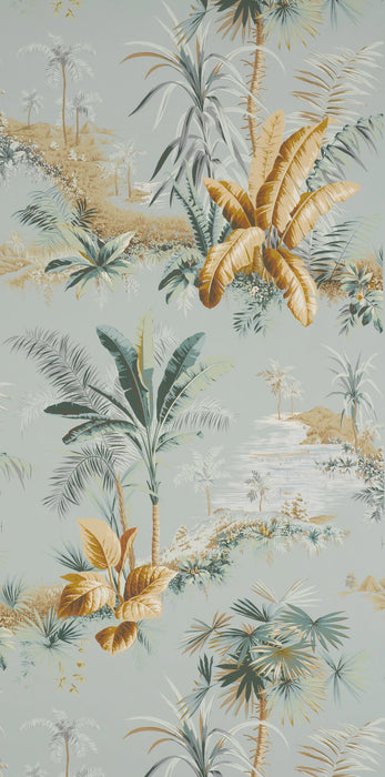 Pierre Frey Alexandrie Blue Mist Wallpaper Sample FP192003