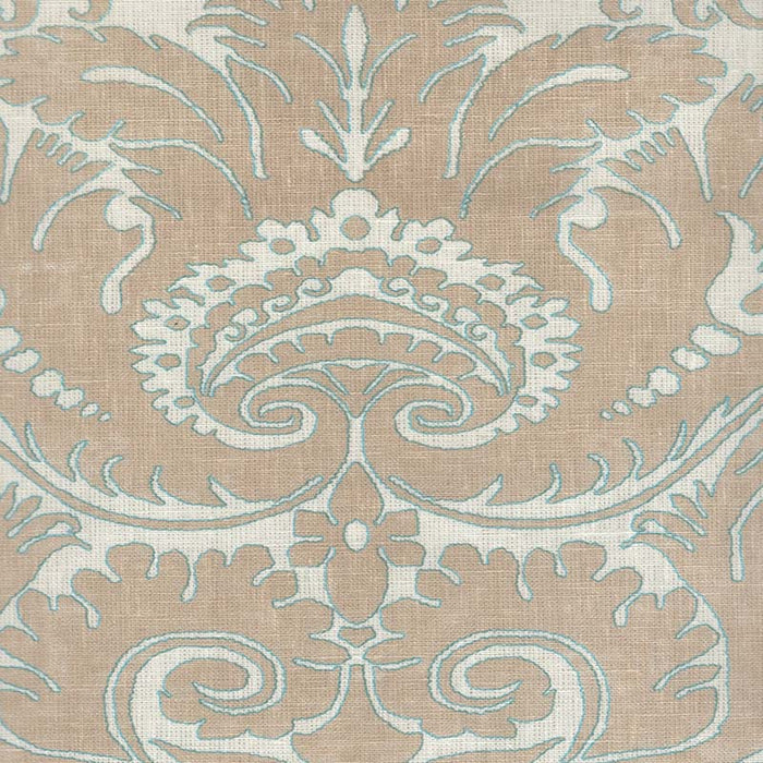 Quadrille Borghese Two Color Beige Fabric Sample 307260F-100