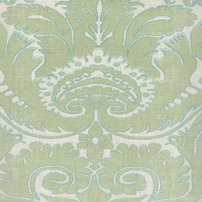 Quadrille Borghese Two Color Celadon Fabric Sample 307260F-103