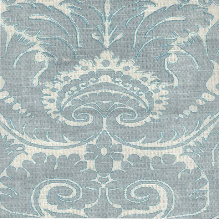 Quadrille Borghese Two Color Windsor Blue Fabric Sample 307260F-107