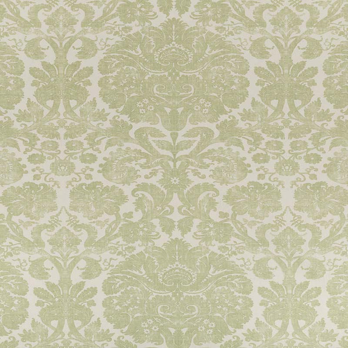 Quadrille Borghese Two Color Small Scale French Green Fabric Sample 304180F-110