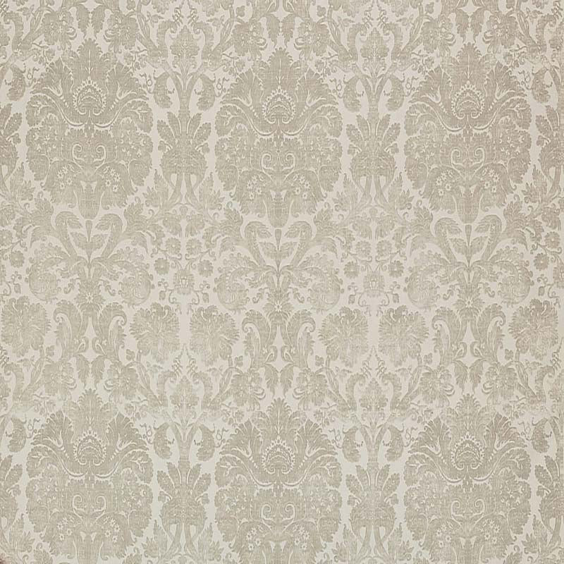 Quadrille Borghese Two Color Small Scale Pale Gray Fabric 304180F-105