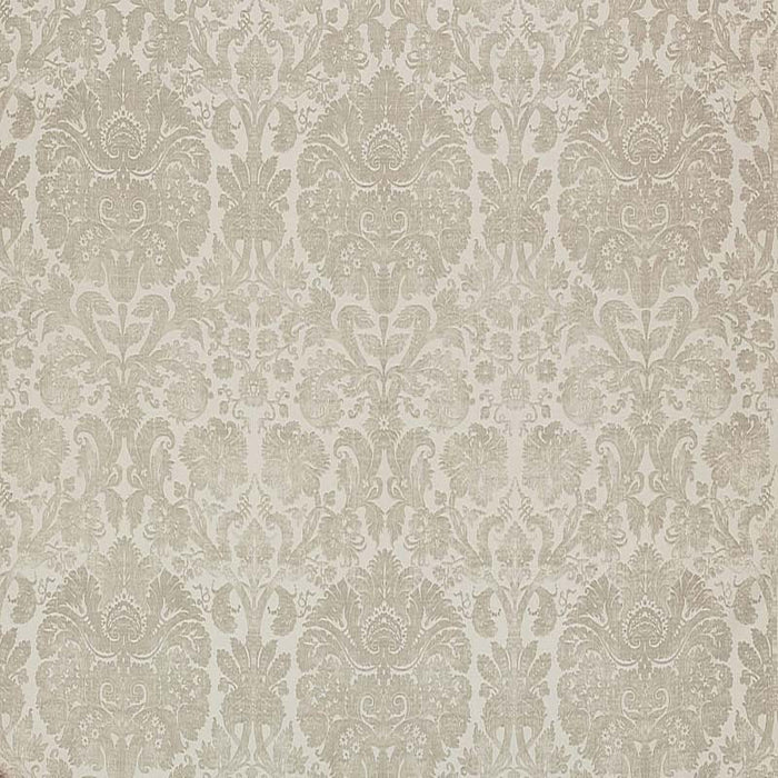 Quadrille Borghese Two Color Small Scale Pale Gray Fabric Sample 304180F-105