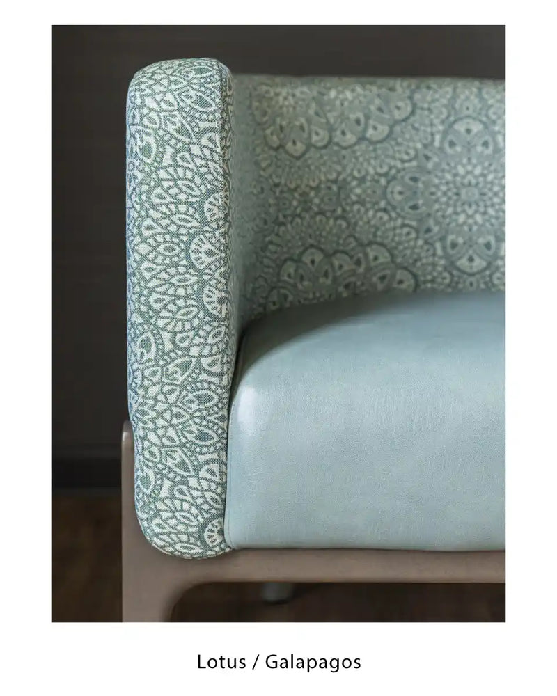 Brentano Fabric Lotus Galapagos Blue Chair