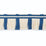 Schumacher Gordon Cut Fringe Ivory/Bluebell Trim Sample CF3021-2