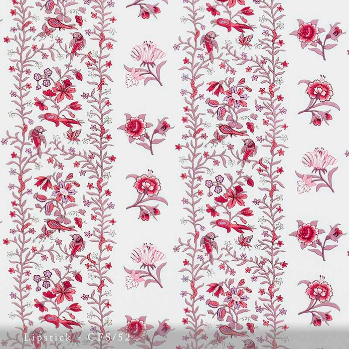 Lisa Fine Calico Floral Stripe Lipstick Fabric Sample CFS-52