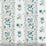 Lisa Fine Calico Floral Stripe Persian Blue Fabric Sample CFS-55