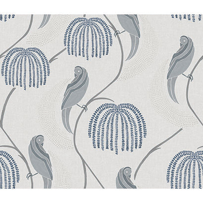 York Blaise Blue & Grey Wallpaper CH1435