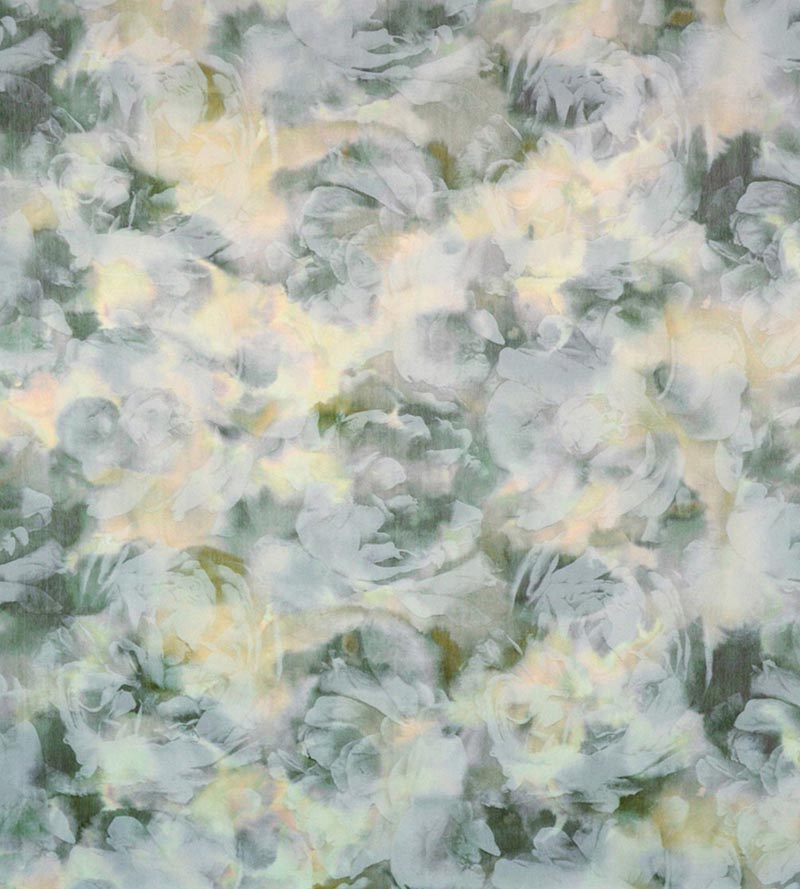 Christian Fischbacher Antoinette Warp Print Silver Opal Fabric CH 01094411