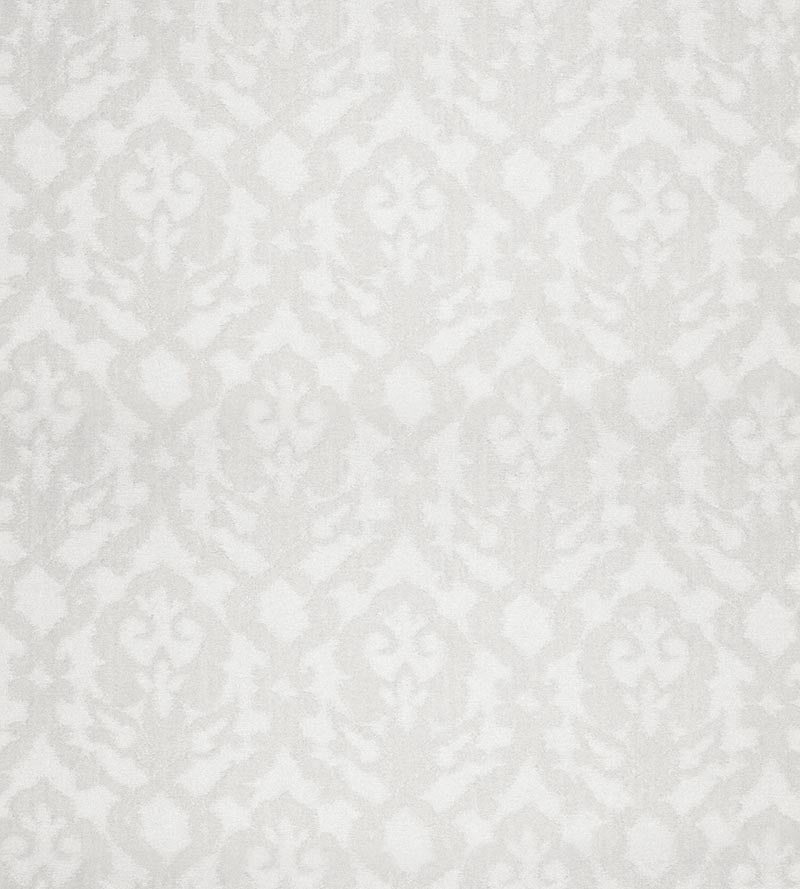 Christian Fischbacher Pompadour Paper White Fabric Sample CH 02004472